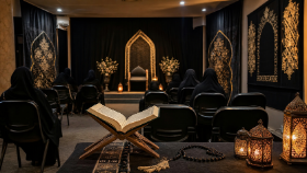 A Shia mourning gathering prepared for Ayyam-e-Fatimiyyah